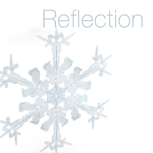 reflection image - snowflake