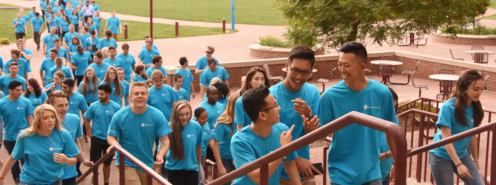 Group of scholars on campus