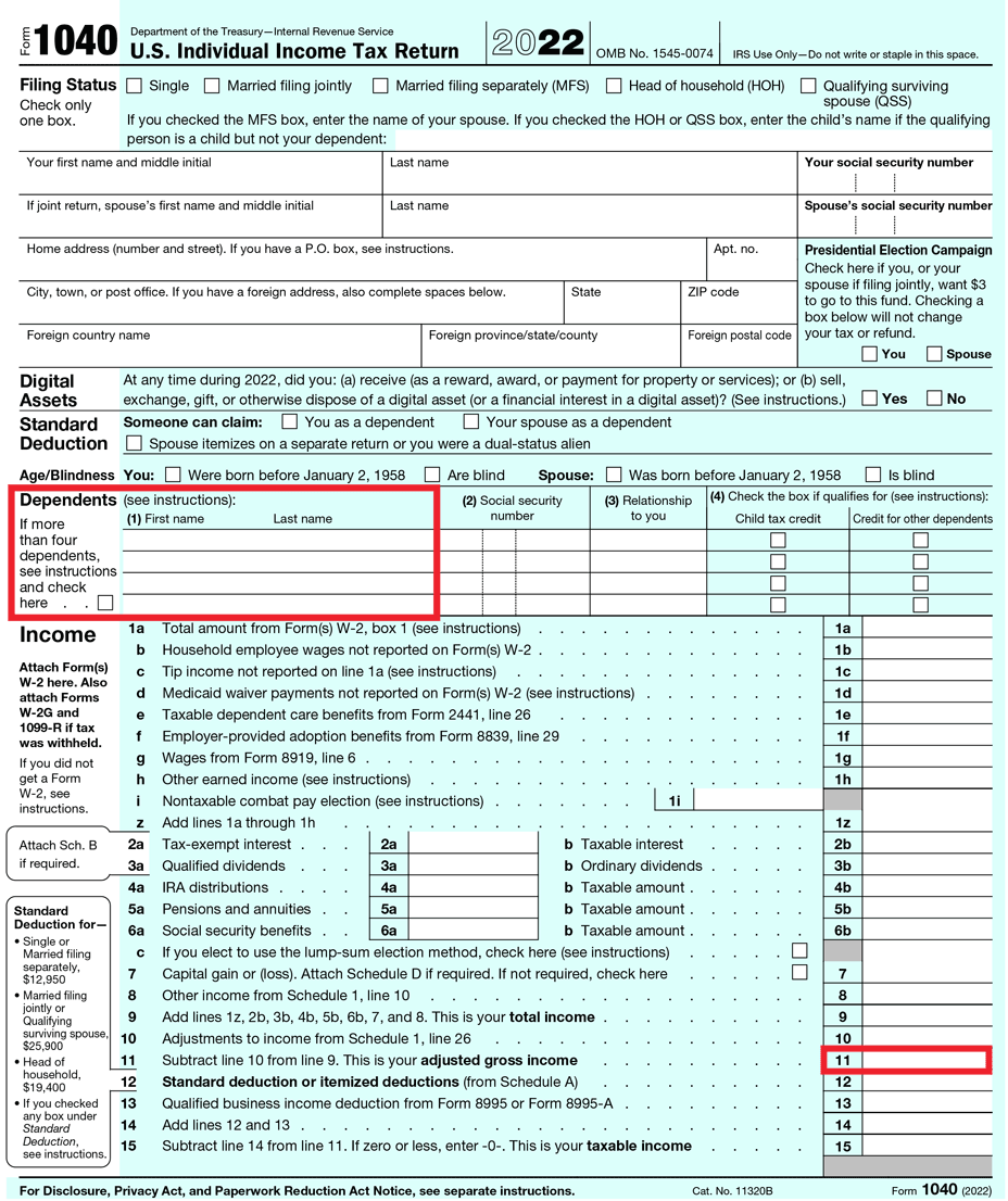 Form 1040 Tax Return