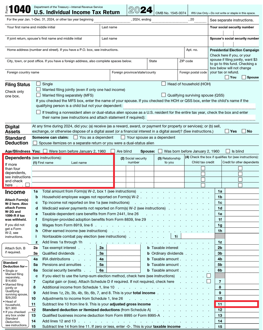 Form 1040 Tax Return