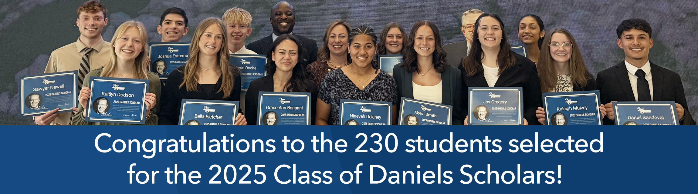 Congratulations to the 2025 Daniels Scholars